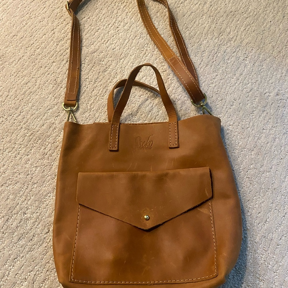sseko crossbody light tan